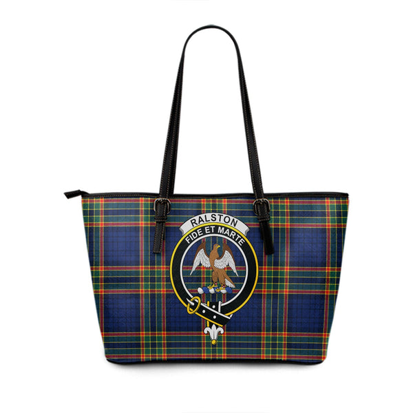 Ralston UK Modern Clan Badge Tartan Leather Tote Bag