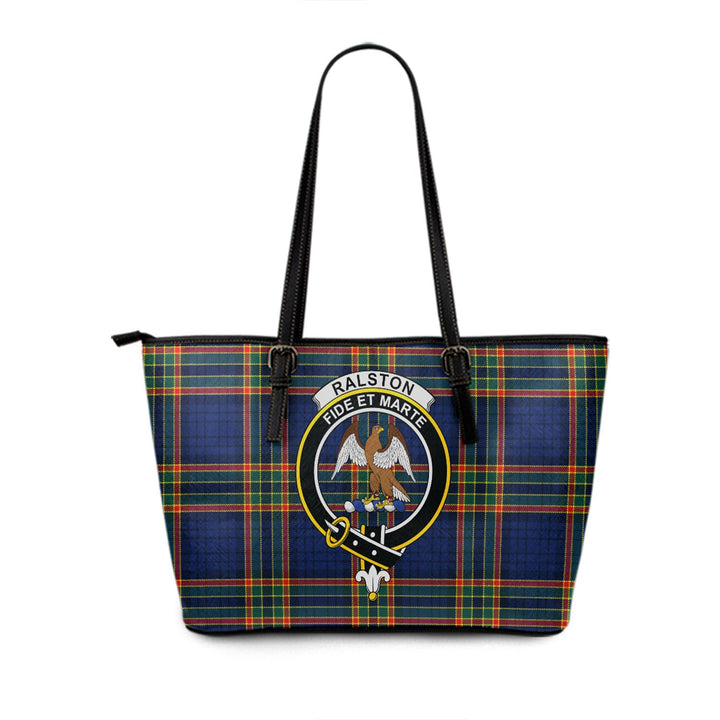 Ralston UK Modern Clan Badge Tartan Leather Tote Bag