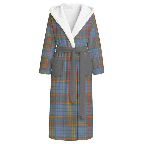 Ralston UK Weathered Clan Badge Tartan Flannel Hooded Bathrobe