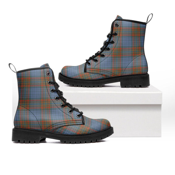 Ralston UK Weathered Clan Badge Tartan Leather Boots