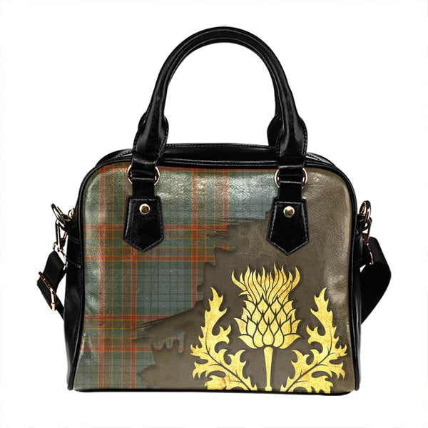 Ralston UK Weathered Tartan Shoulder Handbag Thistle Oldest Style