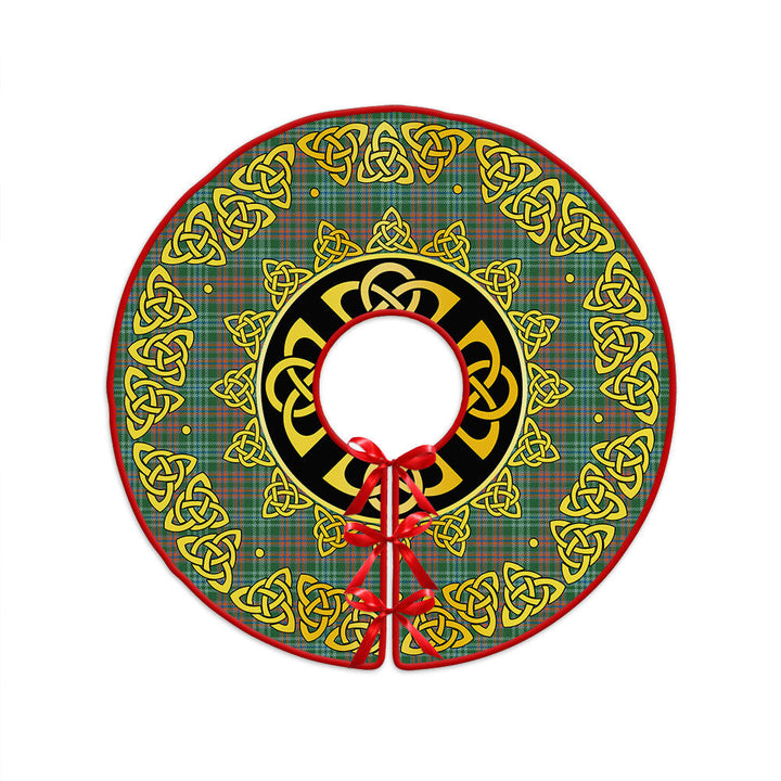 Ralston US Ancient Clan Badge Tartan Christmas Tree Skirt Golden Celtic Heritage