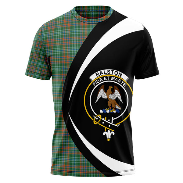 Ralston US Ancient Clan Badge Tartan T-Shirt Circle Style Personalized