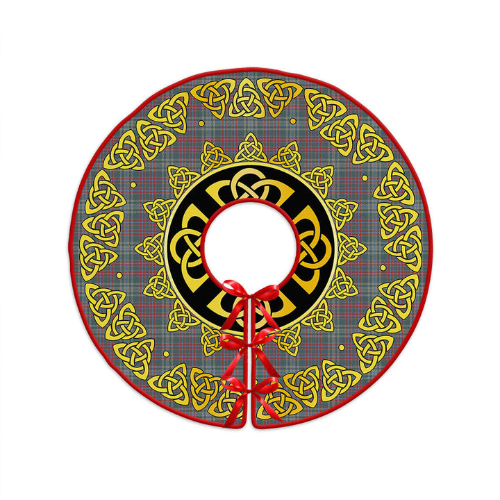 Ralston US Weathered Clan Badge Tartan Christmas Tree Skirt Golden Celtic Heritage