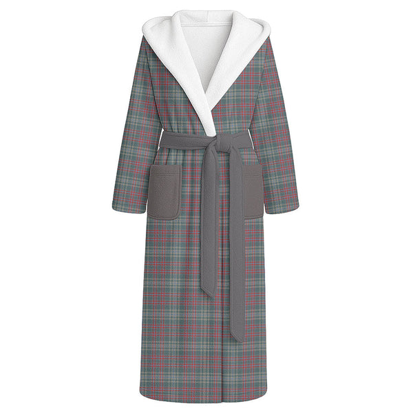 Ralston US Weathered Clan Badge Tartan Flannel Hooded Bathrobe