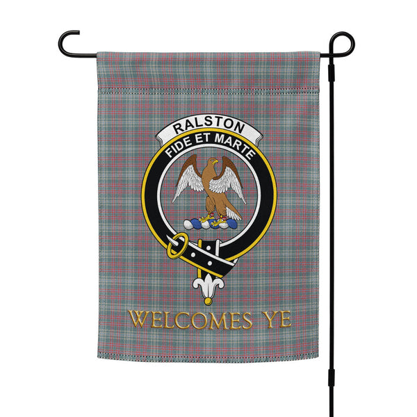 Ralston US Weathered Clan Badge Tartan Garden Flag