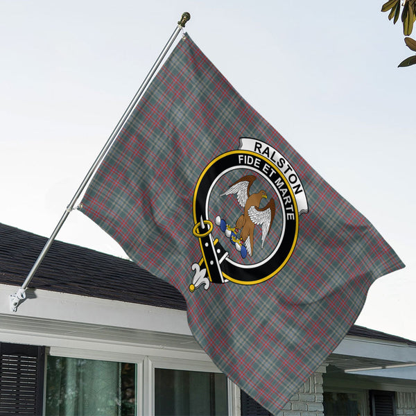 Ralston US Weathered Clan Badge Tartan House Flag