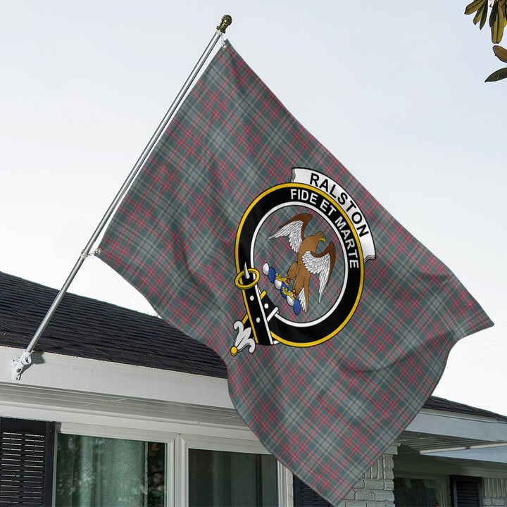 Ralston US Weathered Clan Badge Tartan House Flag