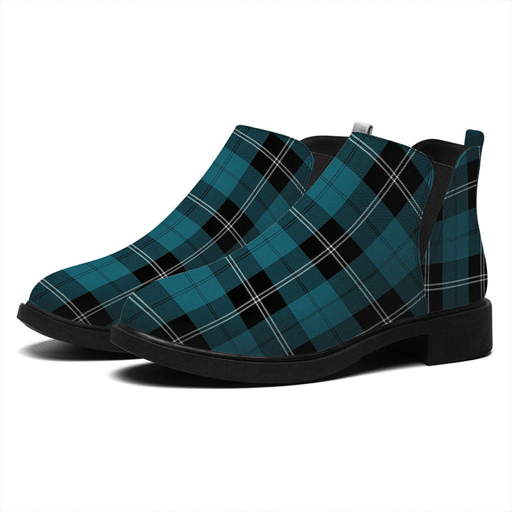 Ramsay Blue Ancient Tartan Flat Ankle Boots