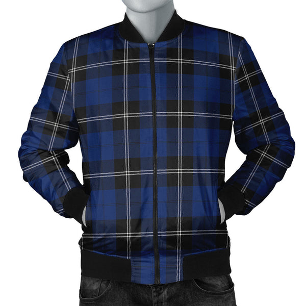 Ramsay Blue Modern Clan Badge Tartan Bomber Jacket