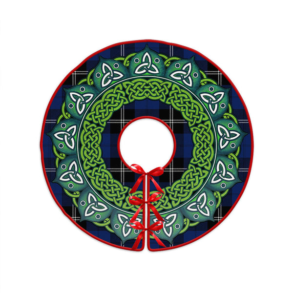 Ramsay Blue Modern Clan Badge Tartan Christmas Tree Skirt Heritage Holiday Decor