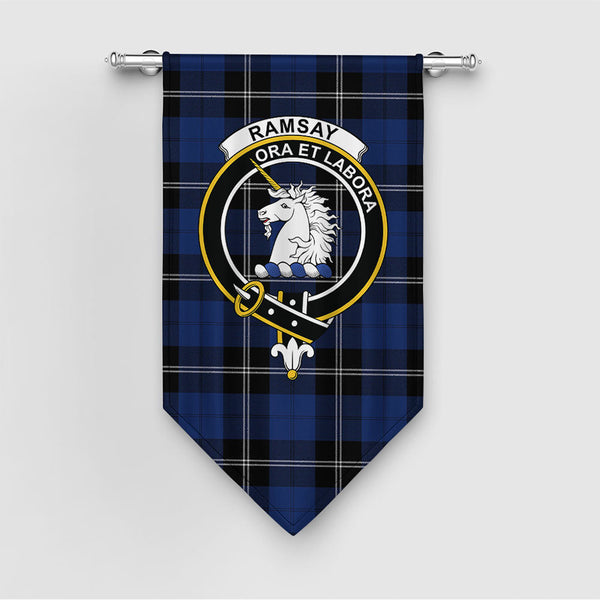 Ramsay Blue Modern Clan Badge Tartan Gonfalon