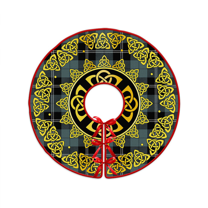 Ramsay Blue Weathered Clan Badge Tartan Christmas Tree Skirt Golden Celtic Heritage