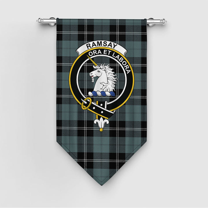 Ramsay Blue Weathered Clan Badge Tartan Gonfalon
