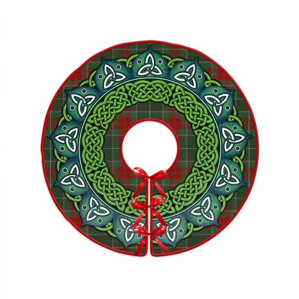 Ramsay Green Modern Clan Badge Tartan Christmas Tree Skirt Heritage Holiday Decor