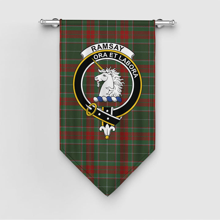 Ramsay Green Modern Clan Badge Tartan Gonfalon