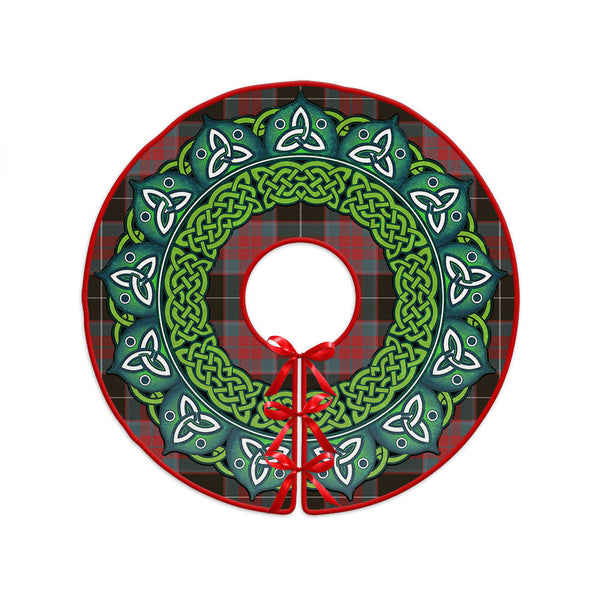 Ramsay Green Weathered Clan Badge Tartan Christmas Tree Skirt Heritage Holiday Decor