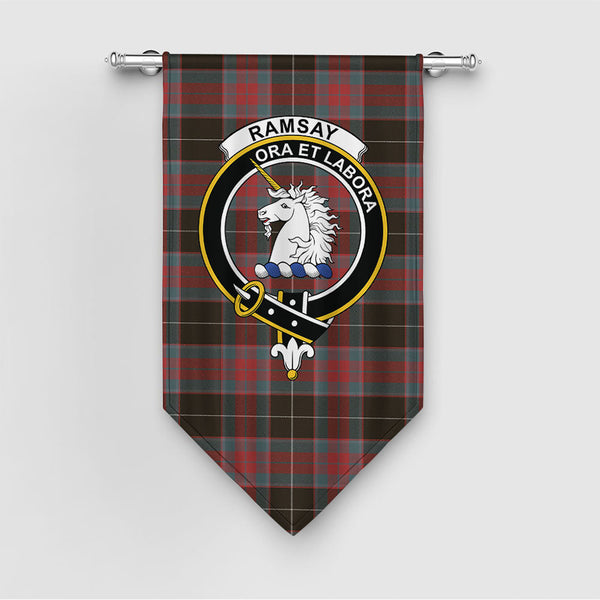Ramsay Green Weathered Clan Badge Tartan Gonfalon