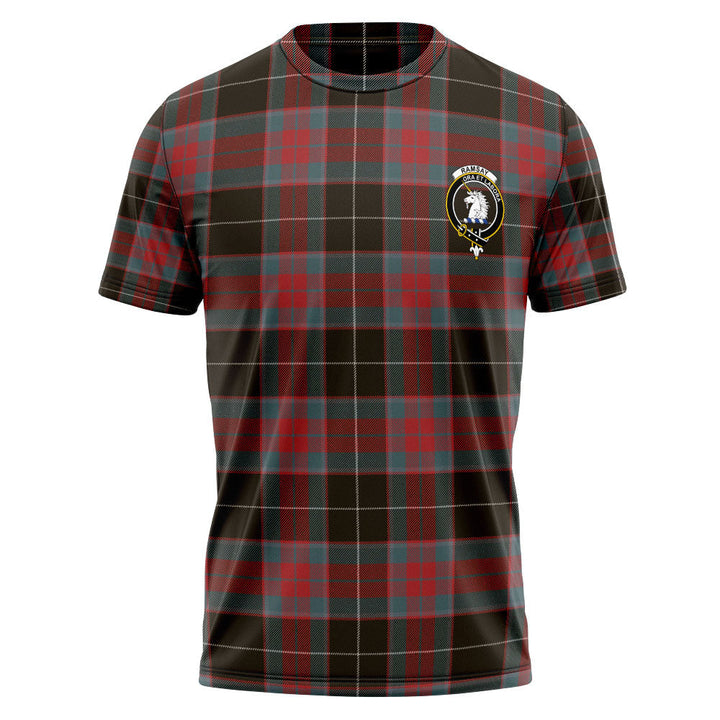 Ramsay Green Weathered Clan Badge Tartan T-Shirt