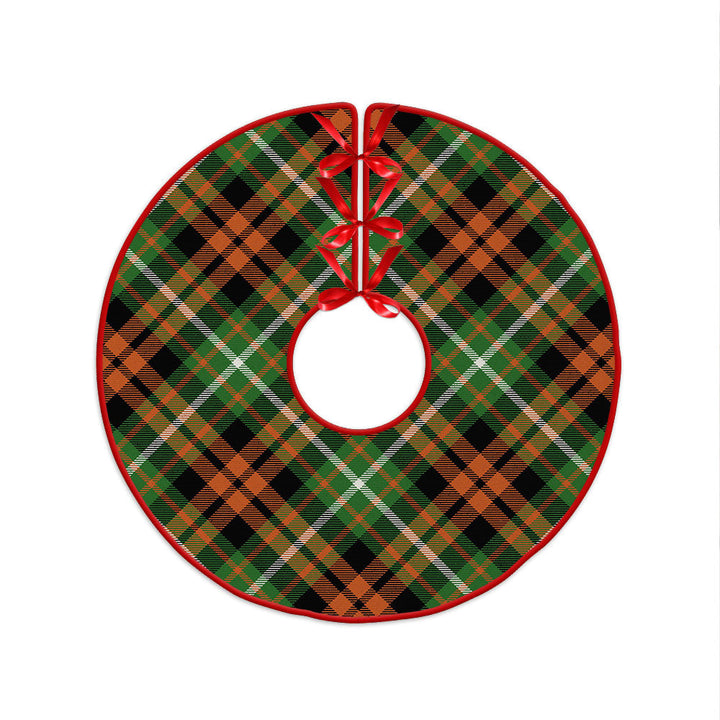 Ramsay Orange Ancient Clan Badge Tartan Christmas Tree Skirt