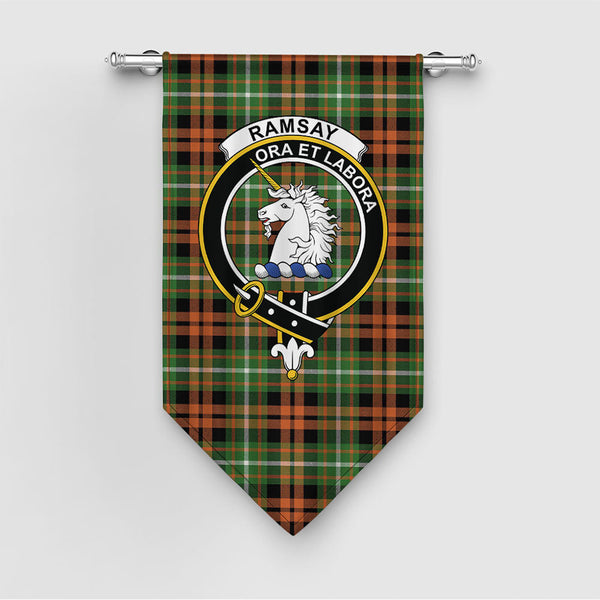 Ramsay Orange Ancient Clan Badge Tartan Gonfalon
