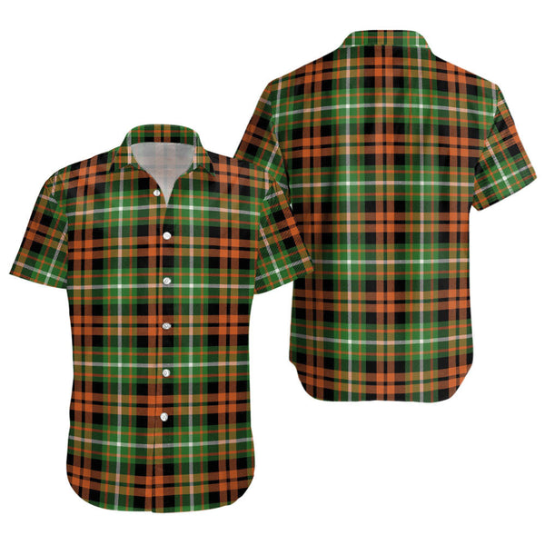Ramsay Orange Ancient Clan Badge Tartan Short Sleeve Shirt
