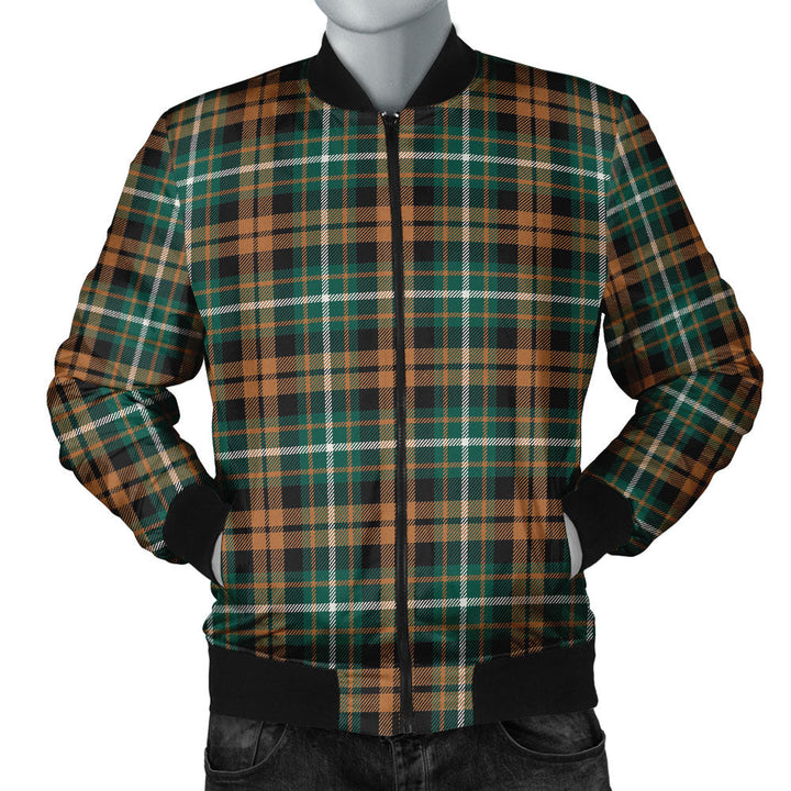 Ramsay Orange Modern Clan Badge Tartan Bomber Jacket