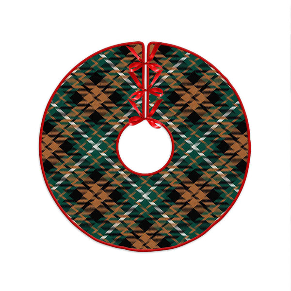 Ramsay Orange Modern Clan Badge Tartan Christmas Tree Skirt