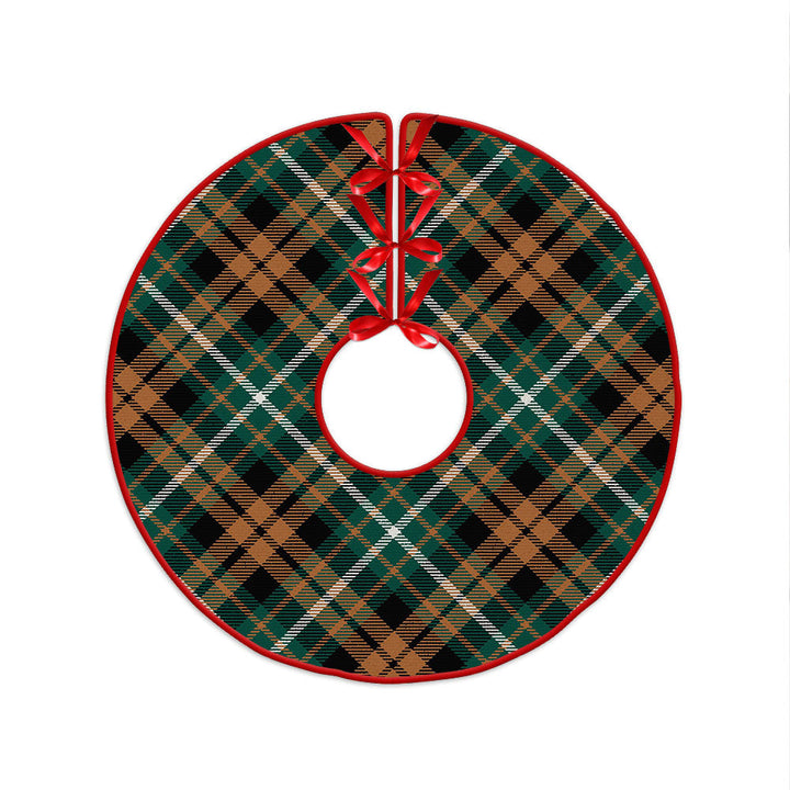 Ramsay Orange Modern Clan Badge Tartan Christmas Tree Skirt