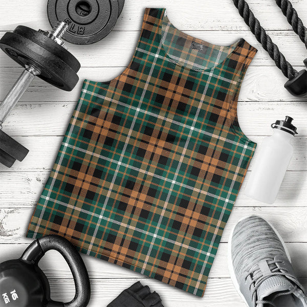 Ramsay Orange Modern Clan Badge Tartan Men Tank Top