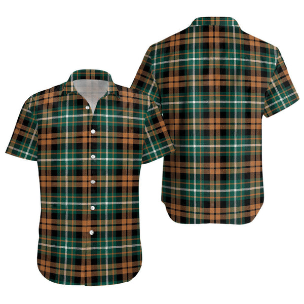 Ramsay Orange Modern Clan Badge Tartan Short Sleeve Shirt