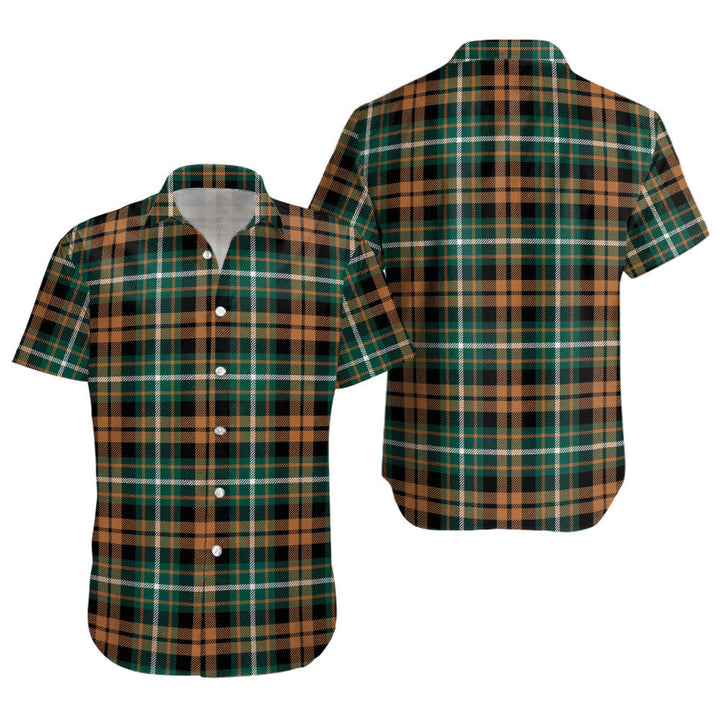 Ramsay Orange Modern Clan Badge Tartan Short Sleeve Shirt