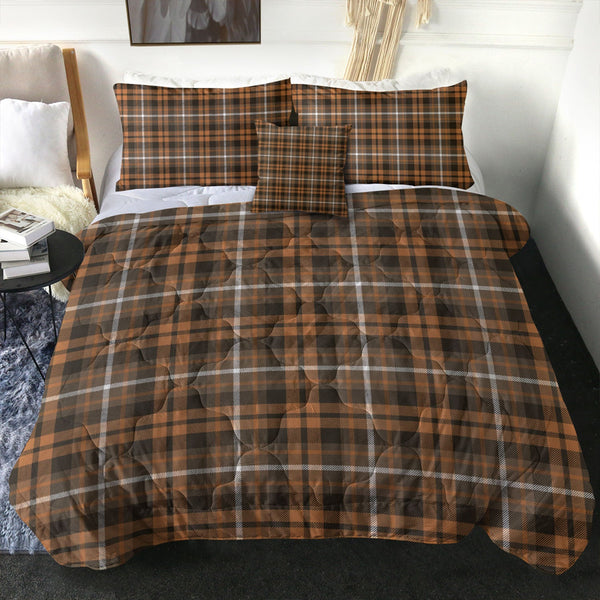 Ramsay Orange Weathered Clan Badge Tartan Comforter