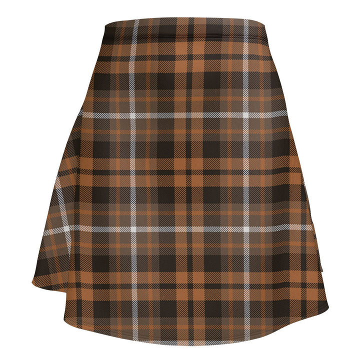 Ramsay Orange Weathered Clan Badge Tartan Flared Skirt