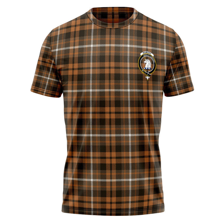 Ramsay Orange Weathered Clan Badge Tartan T-Shirt