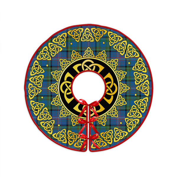 Rankin Ancient Clan Badge Tartan Christmas Tree Skirt Golden Celtic Heritage