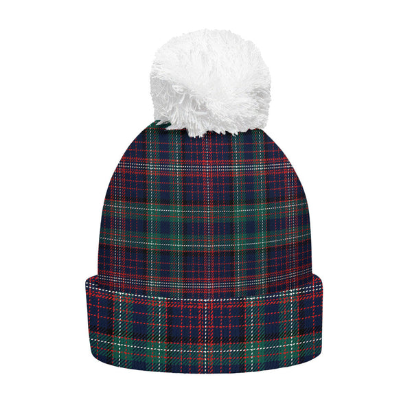 Rankin Modern Clan Badge Tartan Bobble Beanie Hat