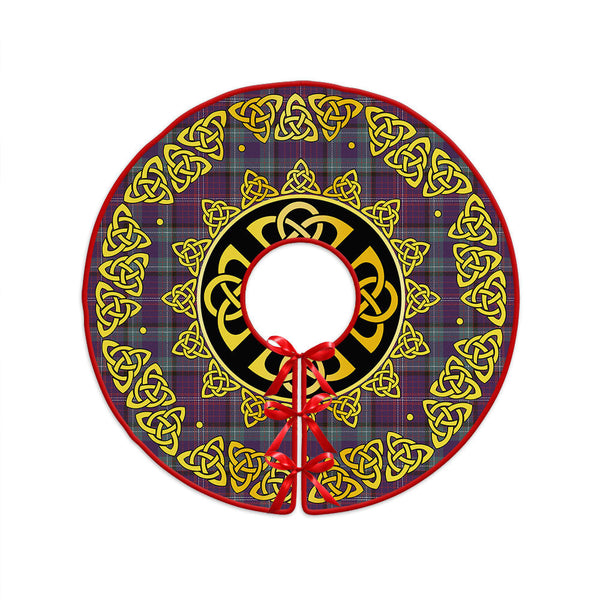 Rankin Weathered Clan Badge Tartan Christmas Tree Skirt Golden Celtic Heritage