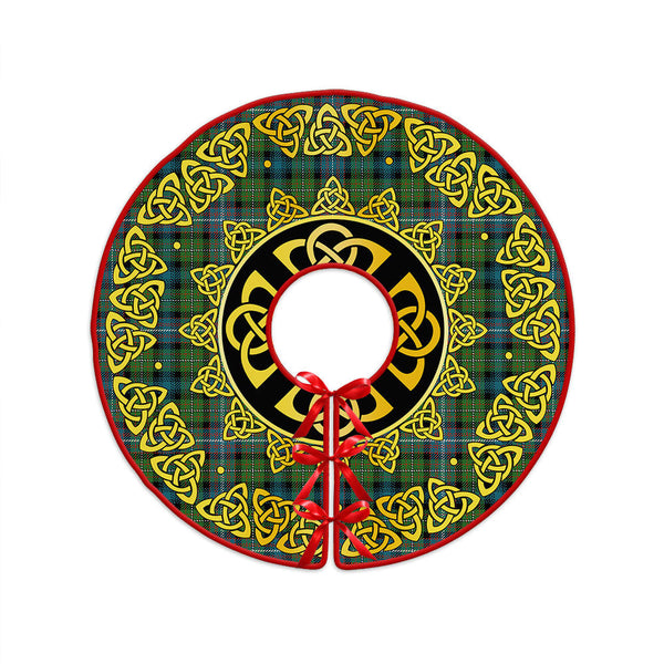 Rankin (Dalgliesh) Ancient Clan Badge Tartan Christmas Tree Skirt Golden Celtic Heritage