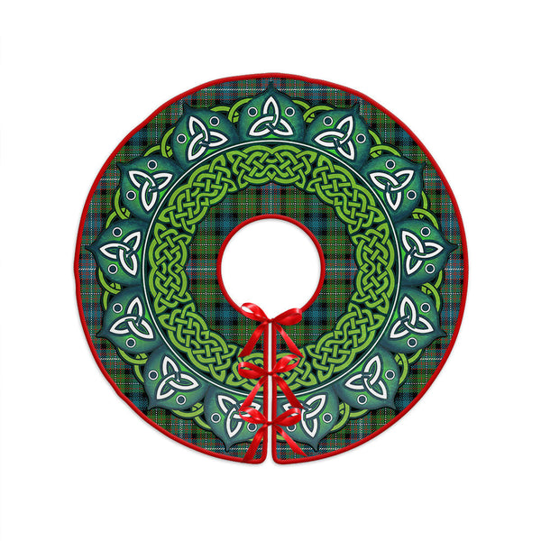 Rankin (Dalgliesh) Ancient Clan Badge Tartan Christmas Tree Skirt Heritage Holiday Decor