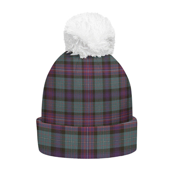 Rankin (Dalgliesh) Weathered Clan Badge Tartan Bobble Beanie Hat