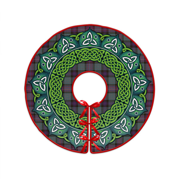 Rankin (Dalgliesh) Weathered Clan Badge Tartan Christmas Tree Skirt Heritage Holiday Decor