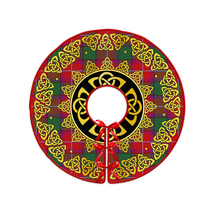 Rattray Modern Clan Badge Tartan Christmas Tree Skirt Golden Celtic Heritage