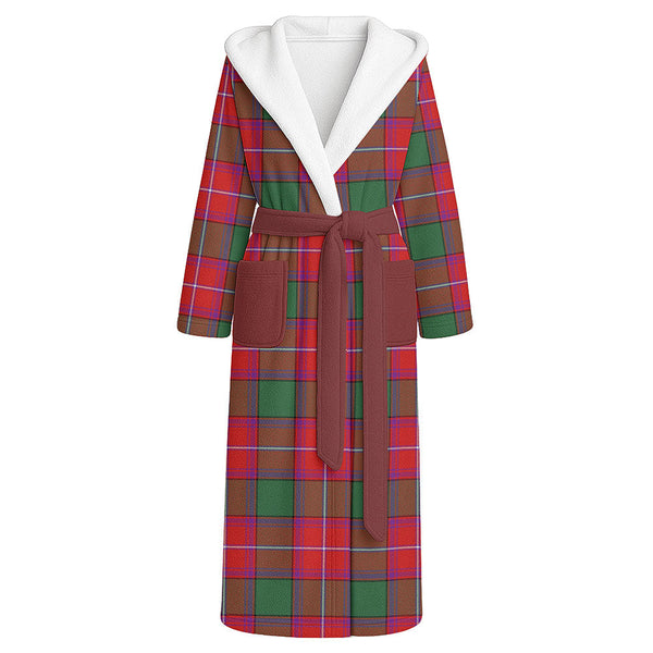Rattray Modern Clan Badge Tartan Flannel Hooded Bathrobe