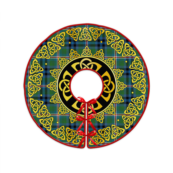 Reid (Mill City) Ancient Clan Badge Tartan Christmas Tree Skirt Golden Celtic Heritage