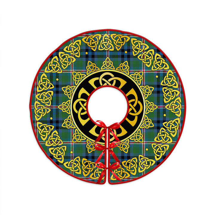 Reid (Mill City) Ancient Clan Badge Tartan Christmas Tree Skirt Golden Celtic Heritage
