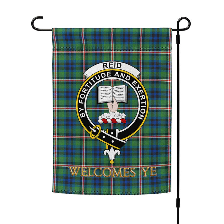 Reid (Mill City) Modern Clan Badge Tartan Garden Flag