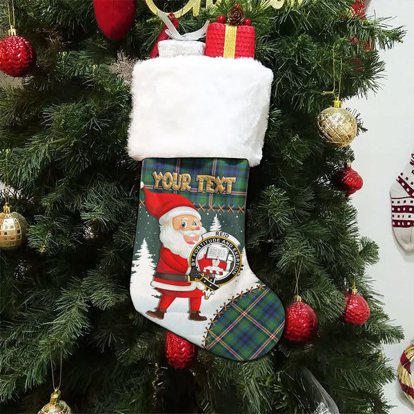 Reid (Mill City) Modern Clan Badge Tartan Christmas Stocking Holiday Blessings Merry Christmas Joy