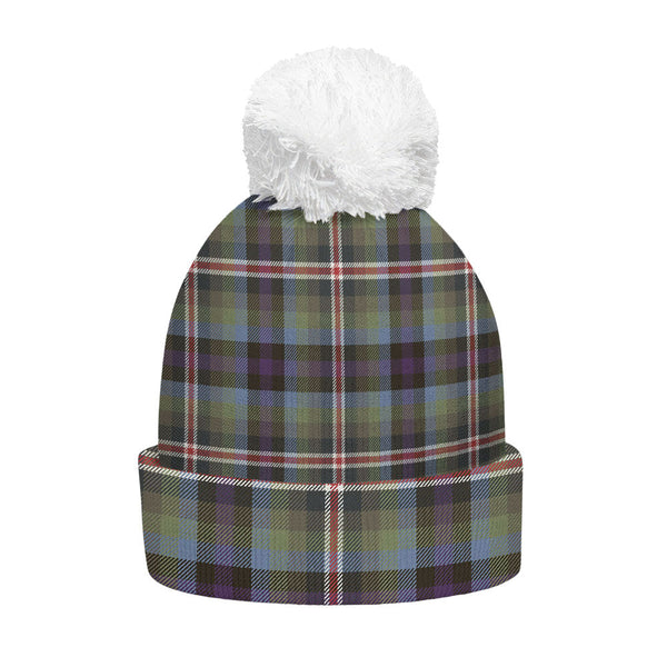 Reid (Mill City) Weathered Clan Badge Tartan Bobble Beanie Hat