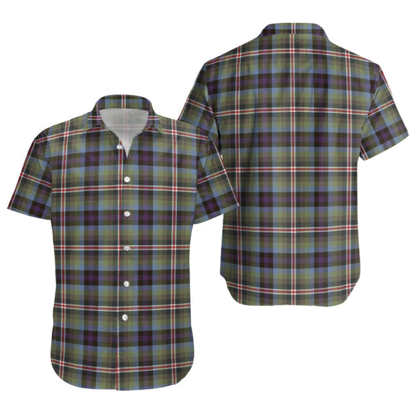 Reid (Mill City) Weathered Clan Badge Tartan Short Sleeve Shirt